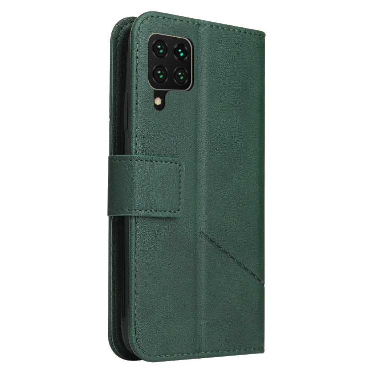 For Huawei P40 Lite GQUTROBE Right Angle Leather Phone Case(Green) by GQUTROBE