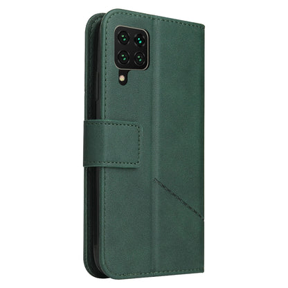 For Huawei P40 Lite GQUTROBE Right Angle Leather Phone Case(Green) by GQUTROBE