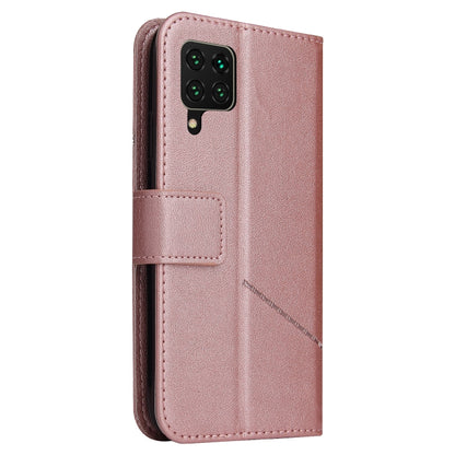 For Huawei P40 Lite GQUTROBE Right Angle Leather Phone Case(Rose Gold) by GQUTROBE