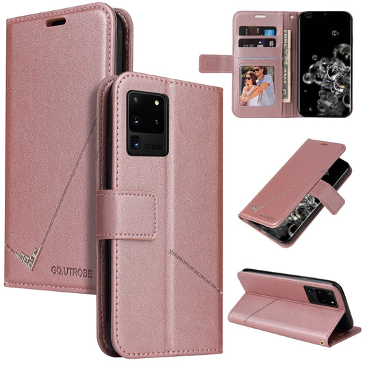 For Huawei P40 Pro GQUTROBE Right Angle Leather Phone Case(Rose Gold) by GQUTROBE