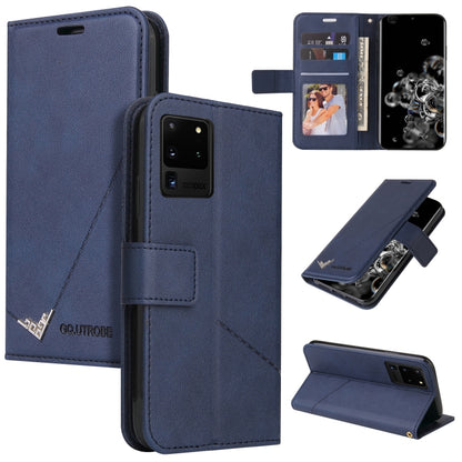 For Huawei P40 Pro GQUTROBE Right Angle Leather Phone Case(Blue) by GQUTROBE
