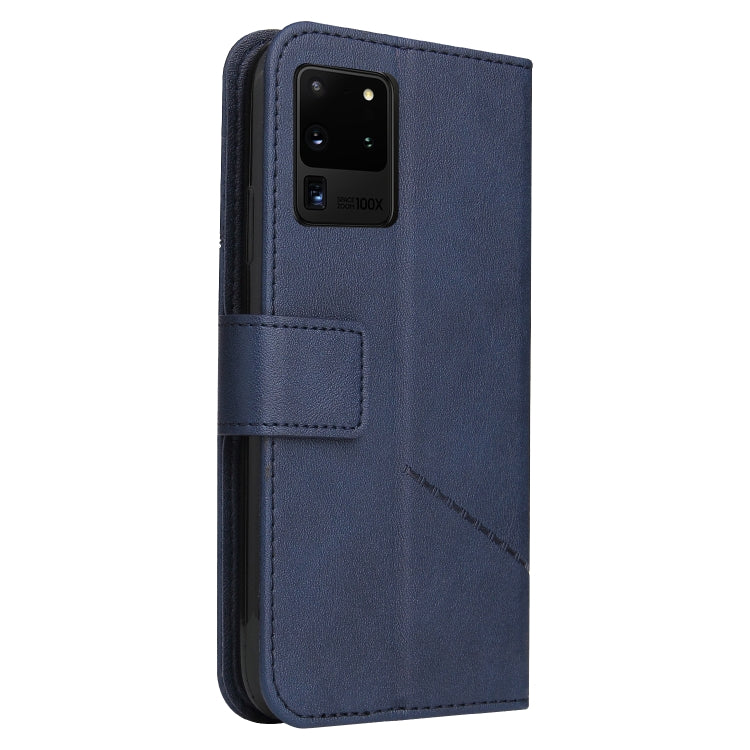 For Huawei P40 Pro GQUTROBE Right Angle Leather Phone Case(Blue) by GQUTROBE