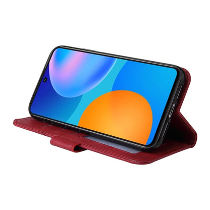 Huawei P smart 2021 GQUTROBE Right Angle Leather Phone Case(Red) by GQUTROBE