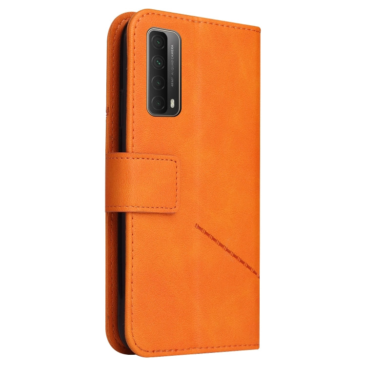 Huawei P smart 2021 GQUTROBE Right Angle Leather Phone Case(Orange) by GQUTROBE