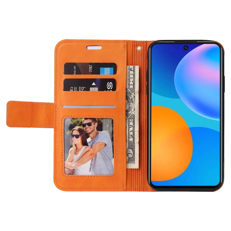 Huawei P smart 2021 GQUTROBE Right Angle Leather Phone Case(Orange) by GQUTROBE