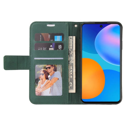 Huawei P smart 2021 GQUTROBE Right Angle Leather Phone Case(Green) by GQUTROBE