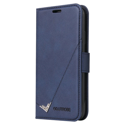 Huawei P smart 2021 GQUTROBE Right Angle Leather Phone Case(Blue) by GQUTROBE