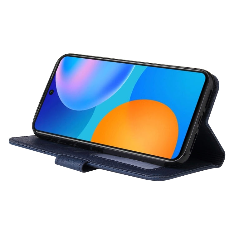 Huawei P smart 2021 GQUTROBE Right Angle Leather Phone Case(Blue) by GQUTROBE