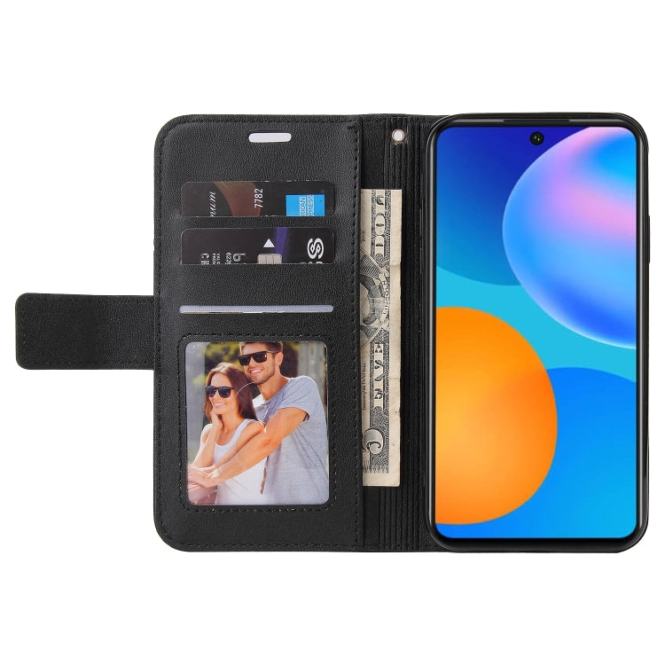 Huawei P smart 2021 GQUTROBE Right Angle Leather Phone Case(Black) by GQUTROBE