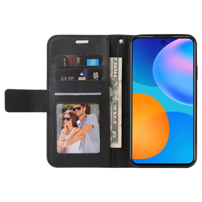 Huawei P smart 2021 GQUTROBE Right Angle Leather Phone Case(Black) by GQUTROBE