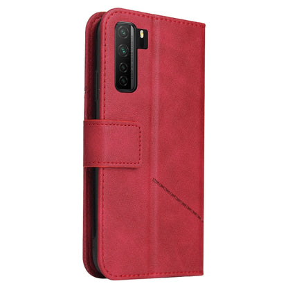 For Huawei nova 7 SE GQUTROBE Right Angle Leather Phone Case(Red) by GQUTROBE