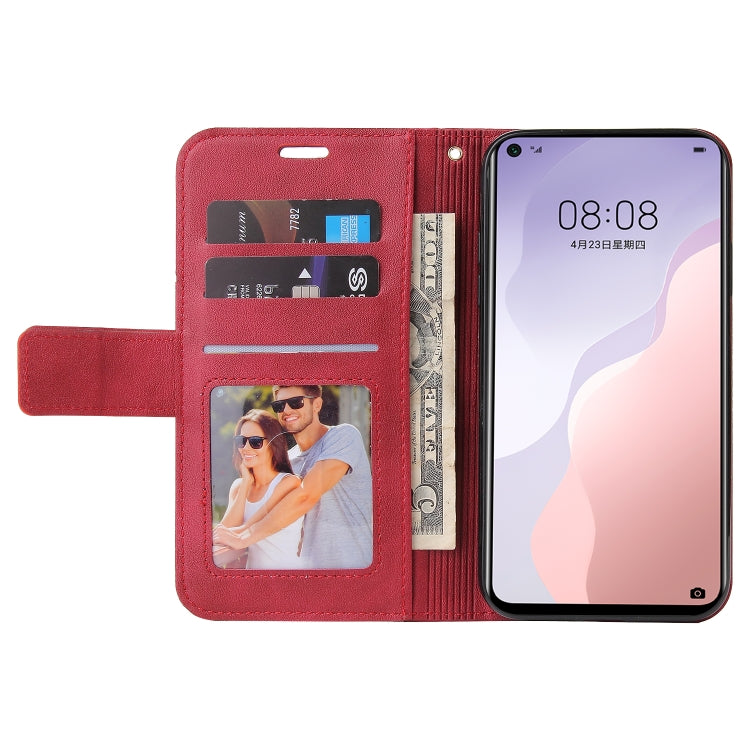 For Huawei nova 7 SE GQUTROBE Right Angle Leather Phone Case(Red) by GQUTROBE