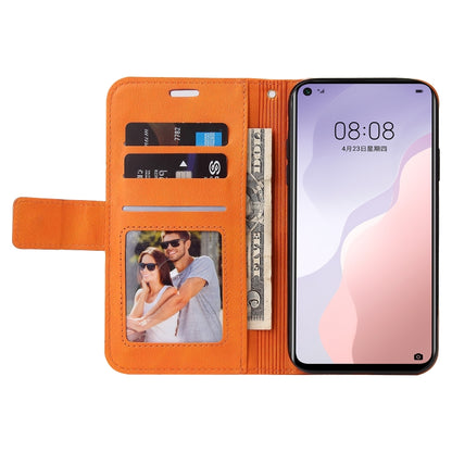 For Huawei nova 7 SE GQUTROBE Right Angle Leather Phone Case(Orange) by GQUTROBE