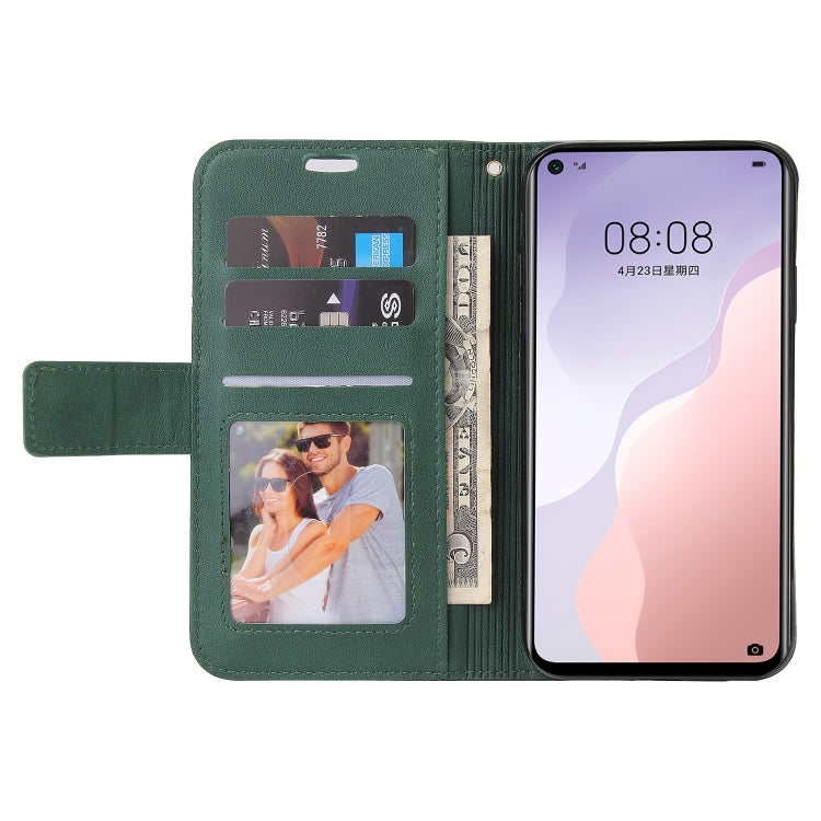 For Huawei nova 7 SE GQUTROBE Right Angle Leather Phone Case(Green) by GQUTROBE