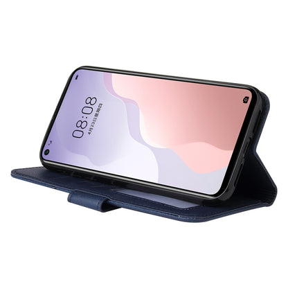 For Huawei nova 7 SE GQUTROBE Right Angle Leather Phone Case(Blue) by GQUTROBE