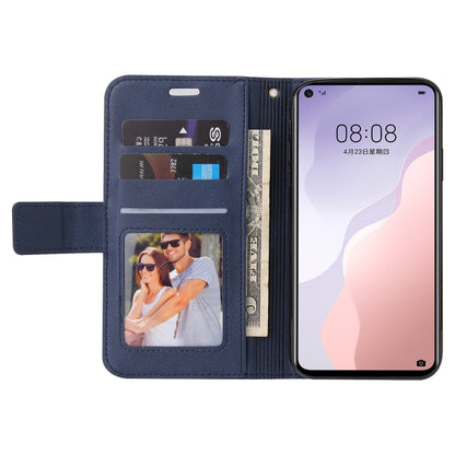 For Huawei nova 7 SE GQUTROBE Right Angle Leather Phone Case(Blue) by GQUTROBE