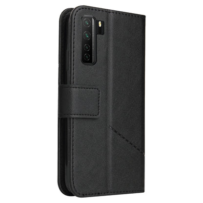 For Huawei nova 7 SE GQUTROBE Right Angle Leather Phone Case(Black) by GQUTROBE