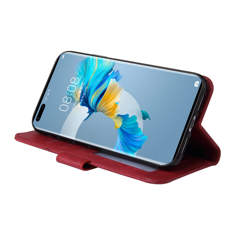 For Huawei Mate 40 GQUTROBE Right Angle Leather Phone Case(Red) by GQUTROBE