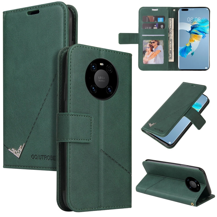 For Huawei Mate 40 GQUTROBE Right Angle Leather Phone Case(Green) by GQUTROBE
