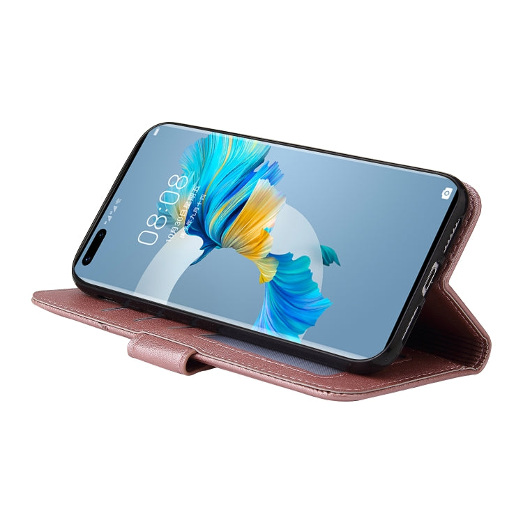 For Huawei Mate 40 GQUTROBE Right Angle Leather Phone Case(Rose Gold) by GQUTROBE