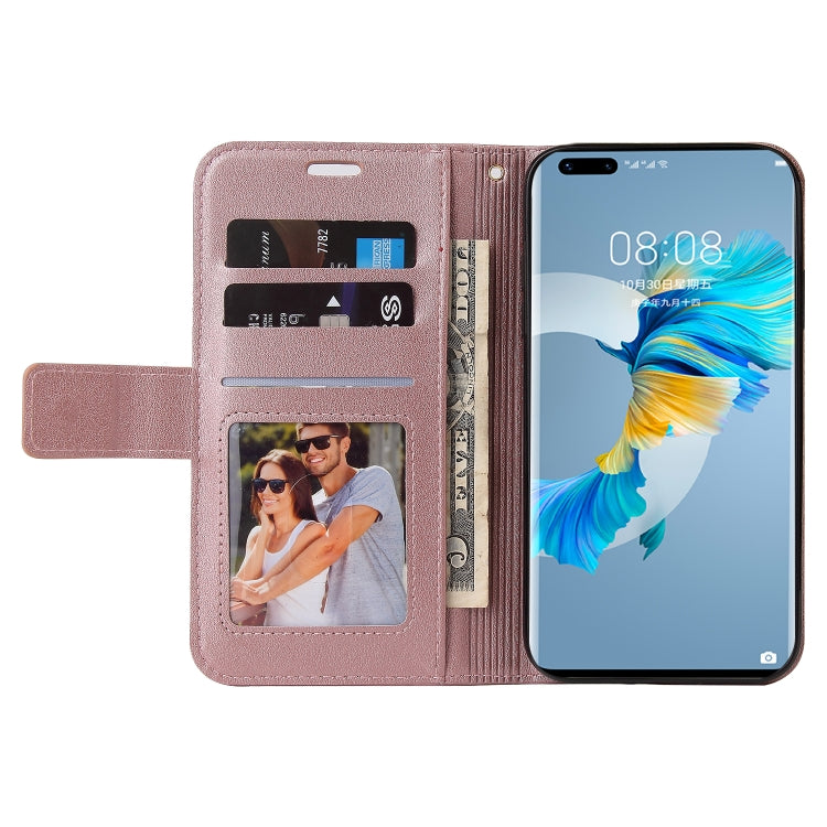 For Huawei Mate 40 GQUTROBE Right Angle Leather Phone Case(Rose Gold) by GQUTROBE