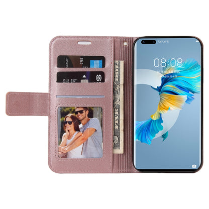 For Huawei Mate 40 GQUTROBE Right Angle Leather Phone Case(Rose Gold) by GQUTROBE
