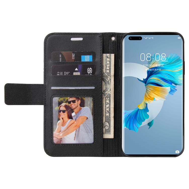 For Huawei Mate 40 GQUTROBE Right Angle Leather Phone Case(Black) by GQUTROBE