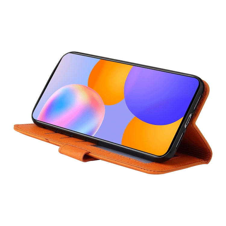 For Huawei Mate 40 Lite GQUTROBE Right Angle Leather Phone Case(Orange) by GQUTROBE