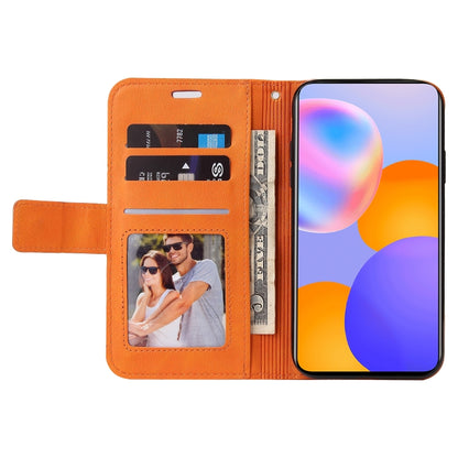 For Huawei Mate 40 Lite GQUTROBE Right Angle Leather Phone Case(Orange) by GQUTROBE