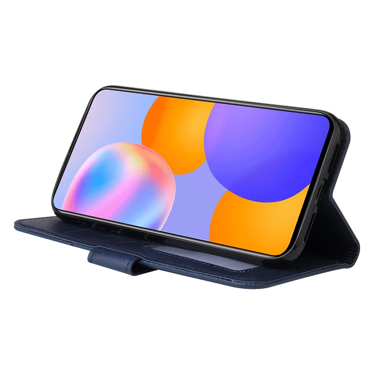 For Huawei Mate 40 Lite GQUTROBE Right Angle Leather Phone Case(Blue) by GQUTROBE