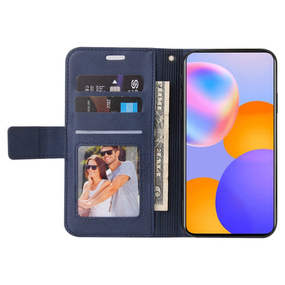 For Huawei Mate 40 Lite GQUTROBE Right Angle Leather Phone Case(Blue) by GQUTROBE