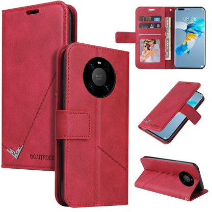 For Huawei Mate 40 Pro GQUTROBE Right Angle Leather Phone Case(Red) by GQUTROBE