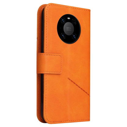 For Huawei Mate 40 Pro GQUTROBE Right Angle Leather Phone Case(Orange) by GQUTROBE
