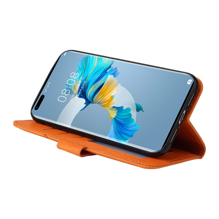 For Huawei Mate 40 Pro GQUTROBE Right Angle Leather Phone Case(Orange) by GQUTROBE