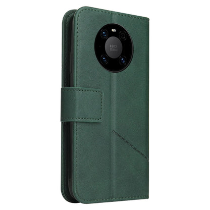 For Huawei Mate 40 Pro GQUTROBE Right Angle Leather Phone Case(Green) by GQUTROBE