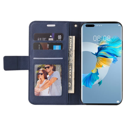 For Huawei Mate 40 Pro GQUTROBE Right Angle Leather Phone Case(Blue) by GQUTROBE
