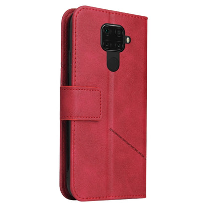 For Huawei Mate 30 Lite GQUTROBE Right Angle Leather Phone Case(Red) by GQUTROBE