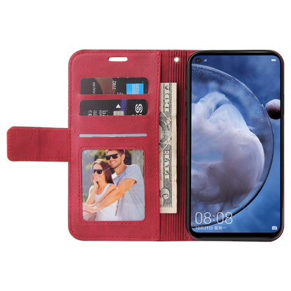 For Huawei Mate 30 Lite GQUTROBE Right Angle Leather Phone Case(Red) by GQUTROBE