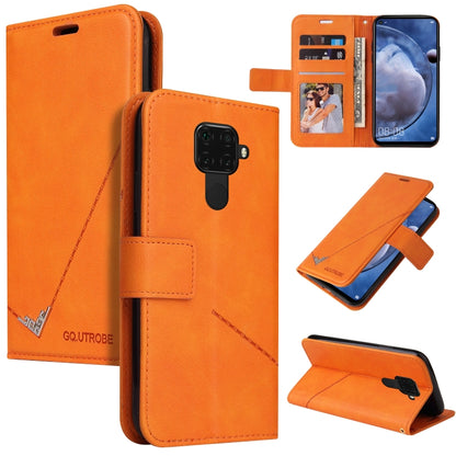 For Huawei Mate 30 Lite GQUTROBE Right Angle Leather Phone Case(Orange) by GQUTROBE