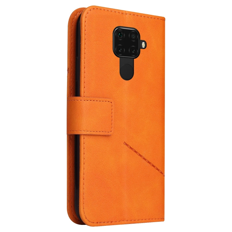 For Huawei Mate 30 Lite GQUTROBE Right Angle Leather Phone Case(Orange) by GQUTROBE