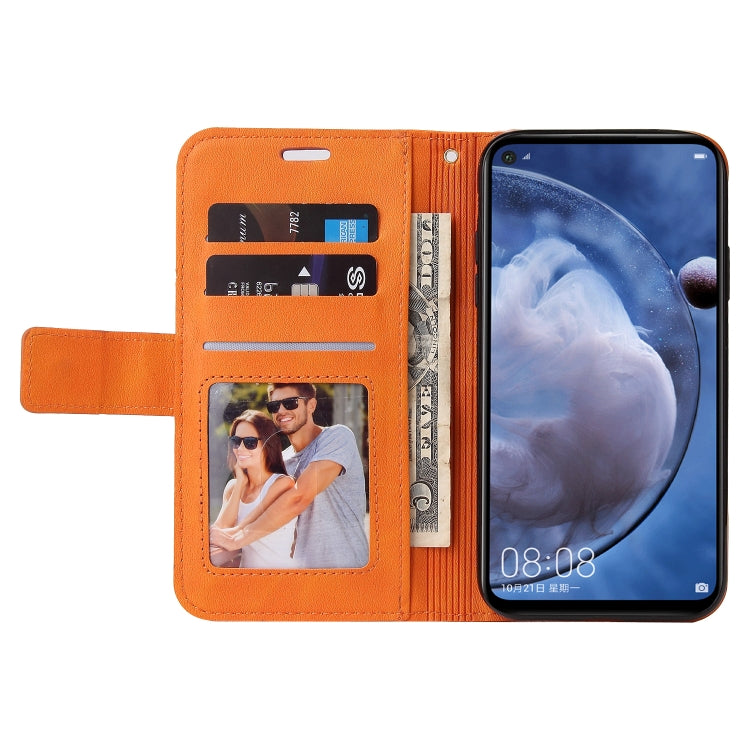 For Huawei Mate 30 Lite GQUTROBE Right Angle Leather Phone Case(Orange) by GQUTROBE