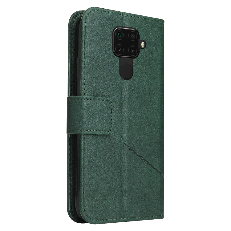 For Huawei Mate 30 Lite GQUTROBE Right Angle Leather Phone Case(Green) by GQUTROBE