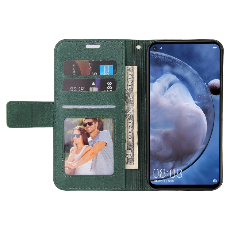 For Huawei Mate 30 Lite GQUTROBE Right Angle Leather Phone Case(Green) by GQUTROBE