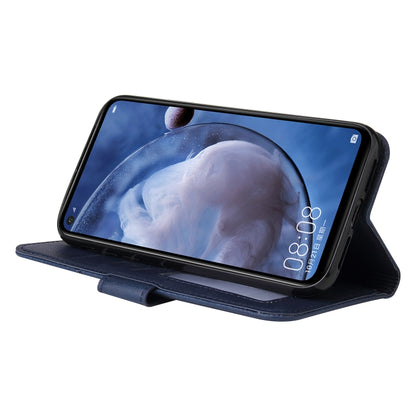 For Huawei Mate 30 Lite GQUTROBE Right Angle Leather Phone Case(Blue) by GQUTROBE