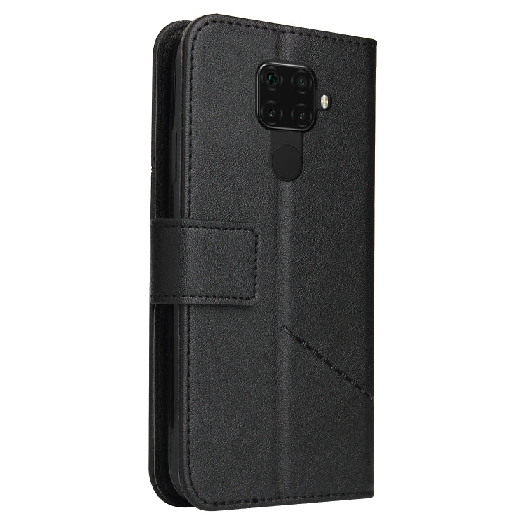 For Huawei Mate 30 Lite GQUTROBE Right Angle Leather Phone Case(Black) by GQUTROBE