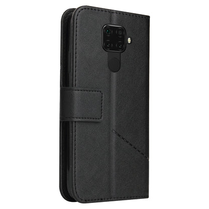For Huawei Mate 30 Lite GQUTROBE Right Angle Leather Phone Case(Black) by GQUTROBE