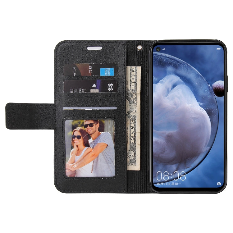 For Huawei Mate 30 Lite GQUTROBE Right Angle Leather Phone Case(Black) by GQUTROBE