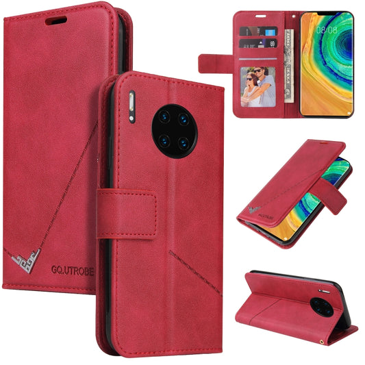 For Huawei Mate 30 Pro GQUTROBE Right Angle Leather Phone Case(Red) by GQUTROBE