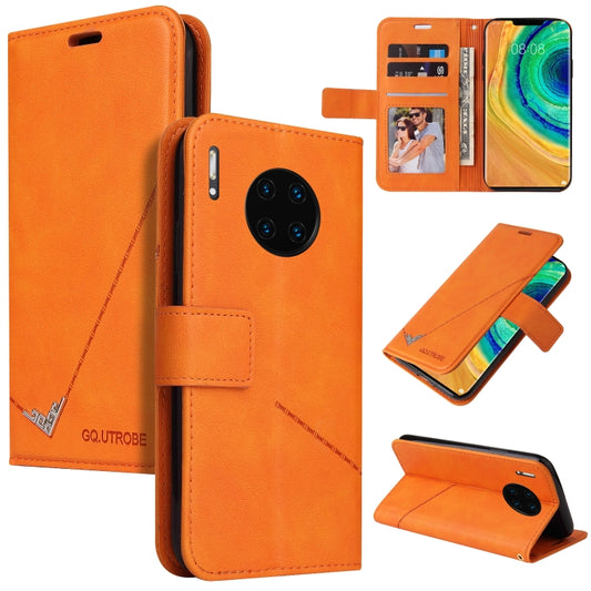 For Huawei Mate 30 Pro GQUTROBE Right Angle Leather Phone Case(Orange) by GQUTROBE