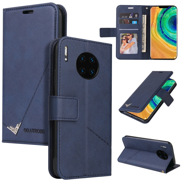 For Huawei Mate 30 Pro GQUTROBE Right Angle Leather Phone Case(Blue) by GQUTROBE